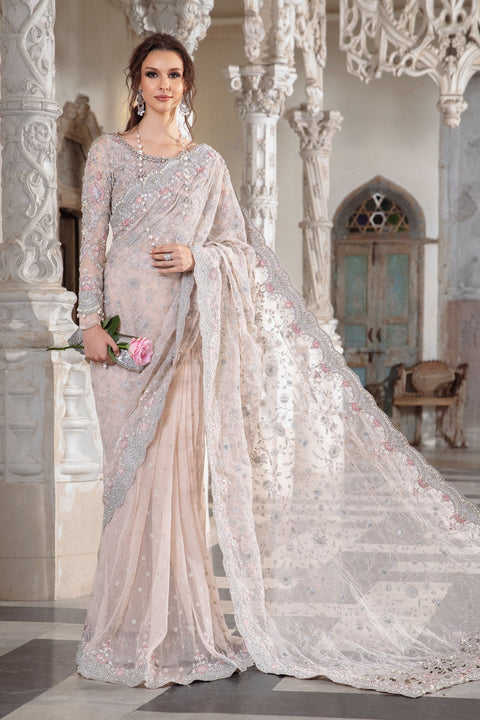 Maria B. Couture Pale Pink SAREE - MC-050