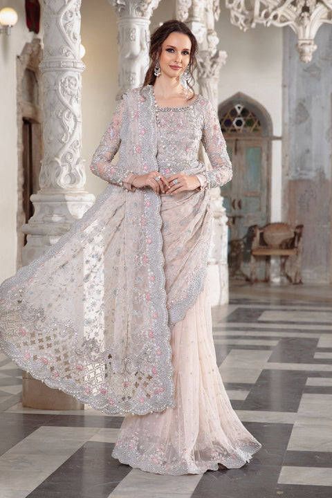 Maria B. Couture Pale Pink SAREE - MC-050