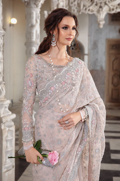 Maria B. Couture Pale Pink SAREE - MC-050