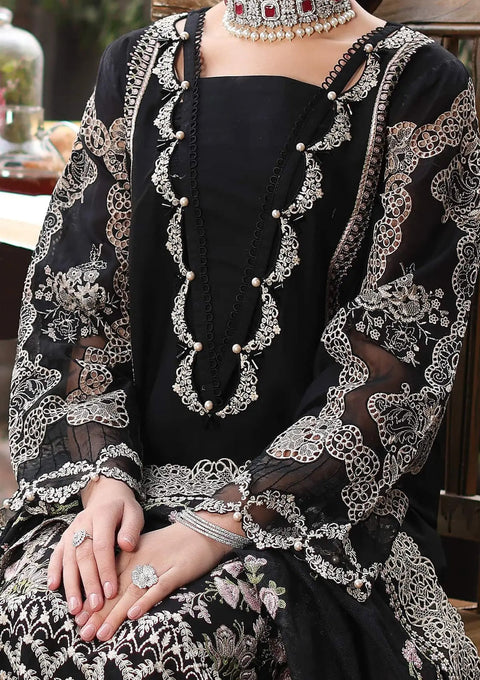 KAHF - 3PC LAWN EMBROIDERED SHIRT WITH COTTON NET EMBROIDERED DUPATTA AND TROUSER - KFL-06 NOOR