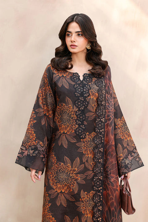 RAMSHA - 3 Piece Unstitched Embroidered Lawn Suit : RS-02