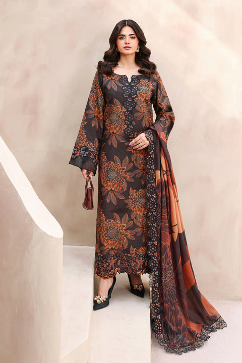 RAMSHA - 3 Piece Unstitched Embroidered Lawn Suit : RS-02