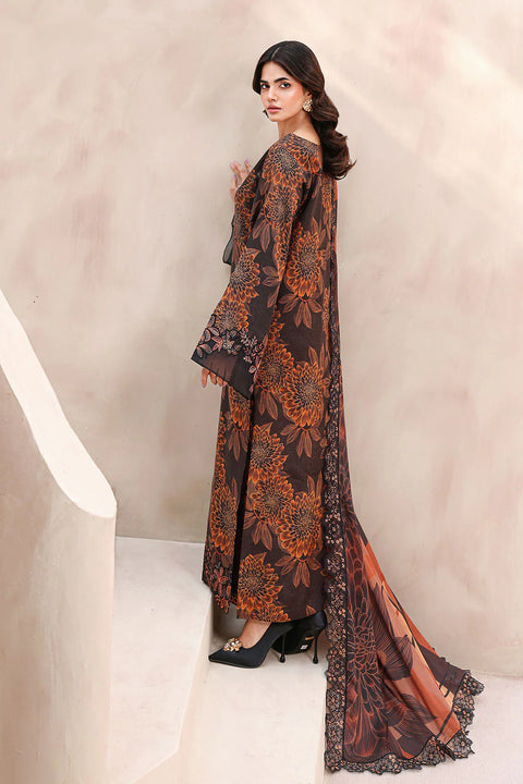 RAMSHA - 3 Piece Unstitched Embroidered Lawn Suit : RS-02