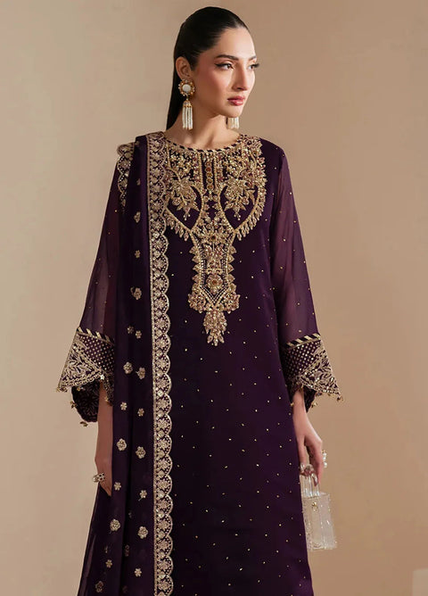 Alizeh - 3-piece luxury unstiched embroidered dress- (AF-HM-4038)