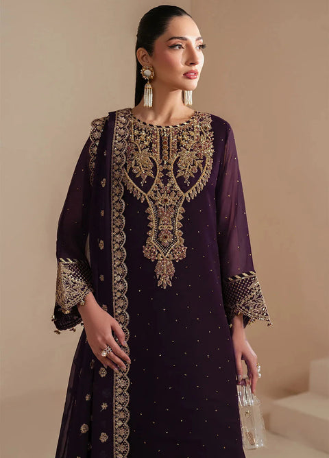 Alizeh - 3-piece luxury unstiched embroidered dress- (AF-HM-4038)