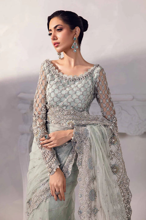 Maria.B Couture Net Embroidered Saree Mariella