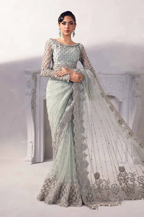 Maria.B Couture Net Embroidered Saree Mariella
