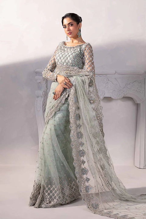 Maria.B Couture Net Embroidered Saree Mariella