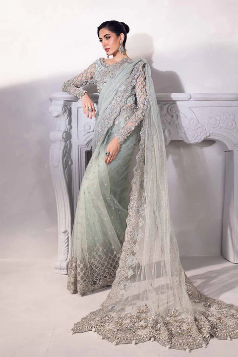 Maria.B Couture Net Embroidered Saree Mariella
