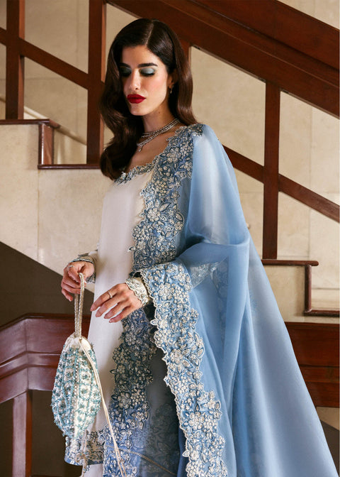 Hussain Rehar Luxury Raw Silk Embroidered Unstitched 3 Piece - Virelle