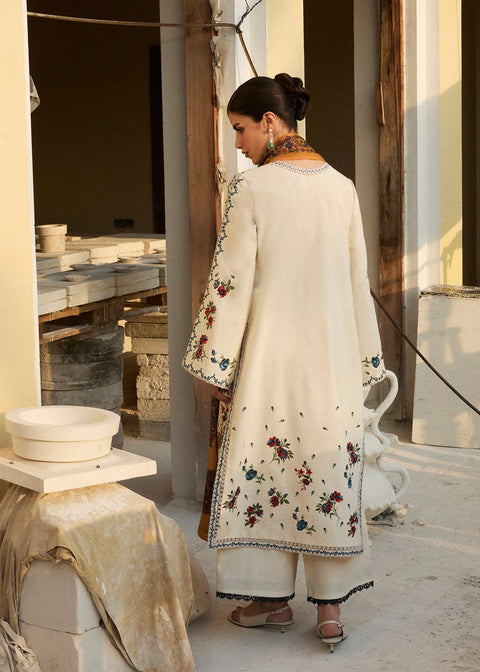 HUSSAIN REHAR - 3PC LAWN EMBROIDERED SHIRT WITH VOILD PRINHTED DUPATTA AND TROUSER - LAYLA