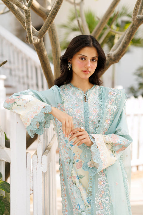 Afrozeh - 3 Piece Unstitched Embroidered Lawn Suit - Selea