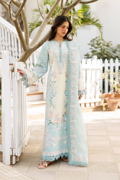 Afrozeh - 3 Piece Unstitched Embroidered Lawn Suit - Selea